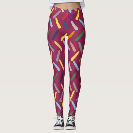 Modern Abstract patroon Leggings (Voorkant)