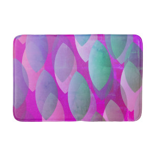 Modern Abstract Patroon   Magenta Paarse Roze Blau Badmat
