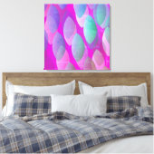 Modern Abstract Patroon | Magenta Paarse Roze Blau Canvas Afdruk (Insitu (Slaapkamer))