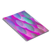 Modern Abstract Patroon | Magenta Paarse Roze Blau Notitieboek (Rechterzijde)