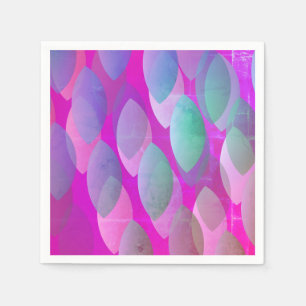 Modern Abstract Patroon Magenta Paarse Roze Blau Servet