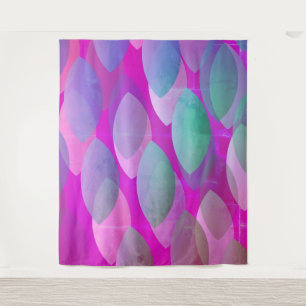 Modern Abstract Patroon   Magenta Paarse Roze Blau Wandkleed