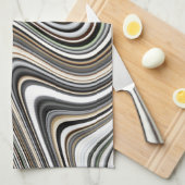 Modern Abstract patroon met stijlvolle munt Theedoek (Quarter Fold)