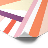 Modern abstract patroon van roze koraal poster (Hoek)