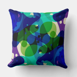 Modern abstract pattern blue kussen