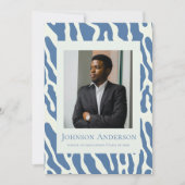 Modern abstract Pattern graduation announcement  Kaart (Voorkant)