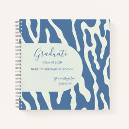 Modern abstract Pattern Graduation guest book Notitieboek