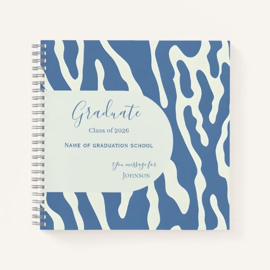 Modern abstract Pattern Graduation guest book Notitieboek (Voorkant)