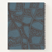Modern Abstract Pattern script Custom Name Notitieboek (Achterkant)