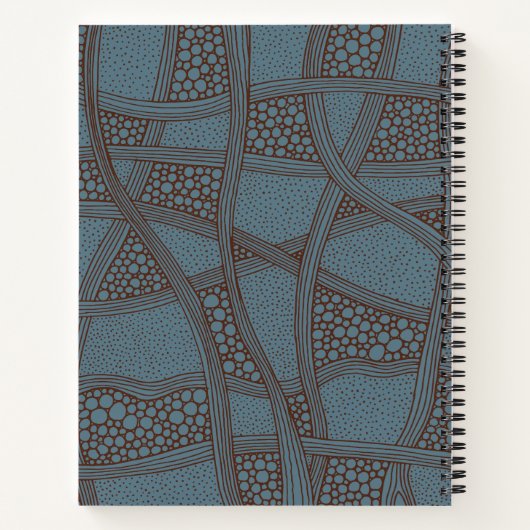 Modern Abstract Pattern script Custom Name Notitieboek (Achterkant)