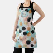 Modern Abstract penseelstreek & Polka Dot Pattern Schort (Insitu)