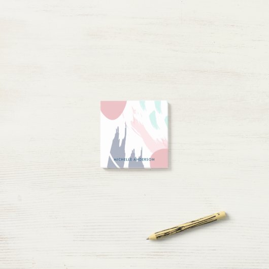 Modern Abstract Post-it® Notes (Op bureau)