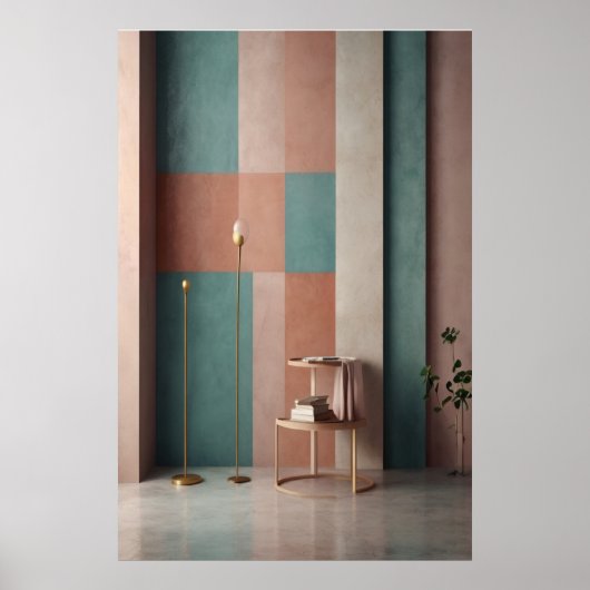 Modern Abstract Poster | geometrische minimale pas (Voorkant)