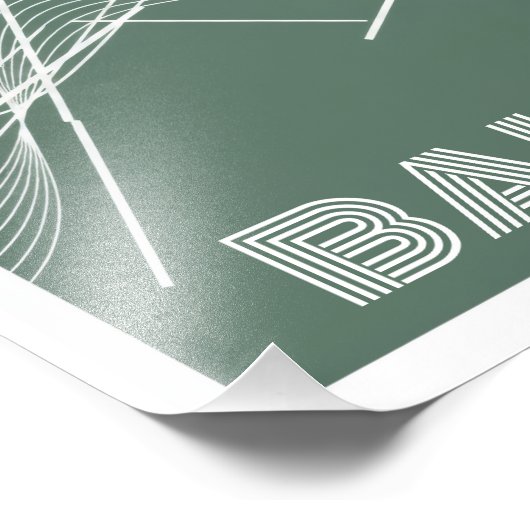 Modern Abstract Poster – Minimal Green Wall Art (Hoek)