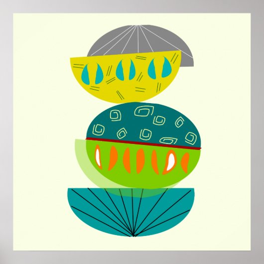 Modern Abstract Poster uit de middeleeuwen #55 (Voorkant)