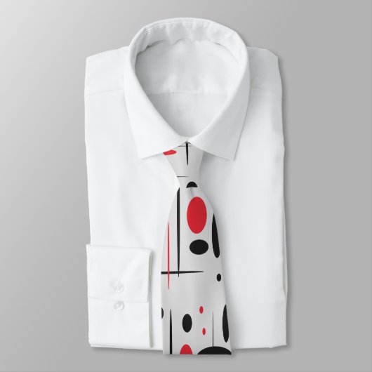 Modern Abstract rood en zwart Stropdas (Gebonden)