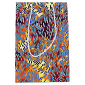 Modern Abstract rood geel zwart Medium Cadeauzakje (Voorkant)