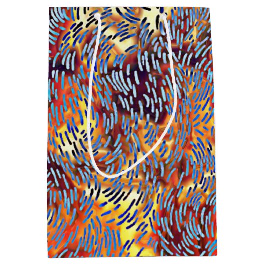 Modern Abstract rood geel zwart Medium Cadeauzakje (Voorkant)