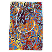 Modern Abstract rood geel zwart Medium Cadeauzakje (Achterkant)