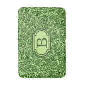 Modern Abstract Roos Patroon, Lime Green Badmat (Voorkant Verticaal)