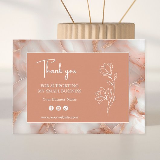 Modern Abstract Rose Gold Business Card Visitekaartje