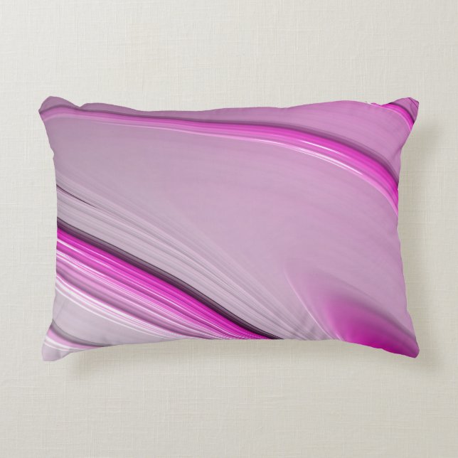 Modern Abstract Roze Fractal Accent Kussen (Voorkant)