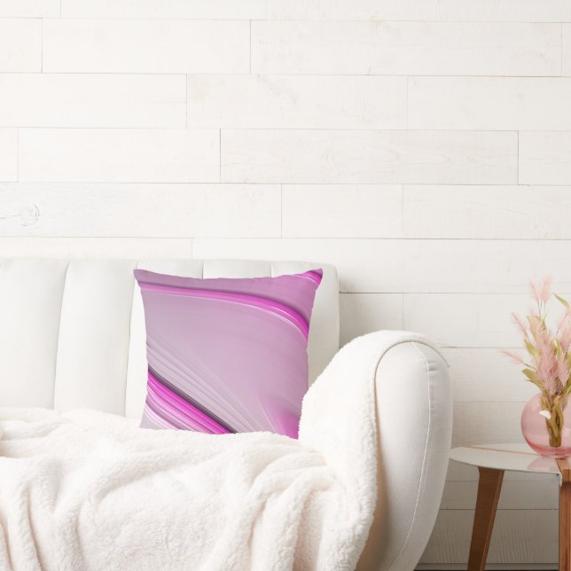 Modern Abstract Roze Fractal Kussen (Bank)