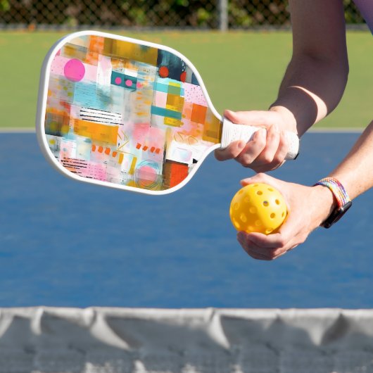 Modern Abstract Roze Pickleball Paddle (Insitu)