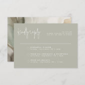 Modern Abstract Schilderachtig Groen Multi-Event R RSVP Kaartje (Voorkant / Achterkant)