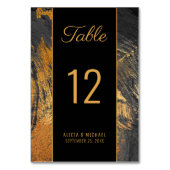 Modern abstract schildergoudschrift, donkerbruilof kaart (Achterkant)