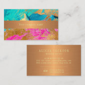 Modern abstract schilderij koperen gouden bedrijfs visitekaartje (Voorkant / Achterkant)