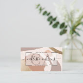 Modern Abstract script voor gouden handtekeningen  Visitekaartje (Staand voorkant)