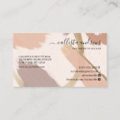 Modern Abstract script voor gouden handtekeningen  Visitekaartje (Achterkant)