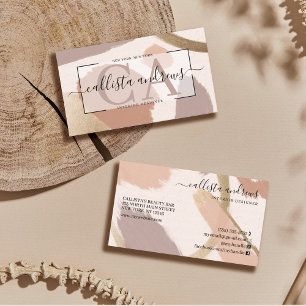 Modern Abstract script voor gouden handtekeningen  Visitekaartje