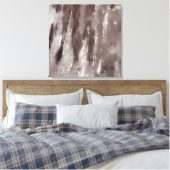 Modern Abstract Sepia en Wit Canvas Afdruk (Insitu (Slaapkamer))