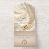 Modern Abstract Silk Wedding Invitation (Intérieur)