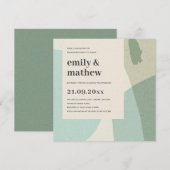 MODERN ABSTRACT SOFT AQUA BLUE ART VERLOVING KAART (Voorkant / Achterkant)