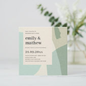 MODERN ABSTRACT SOFT AQUA BLUE ART VERLOVING KAART (Staand voorkant)