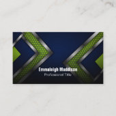 Modern Abstract Sporty Design | Blauw groen Visitekaartje (Voorkant)