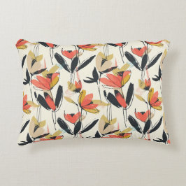Modern Abstract Spring Floral Accent Pillow Kussen