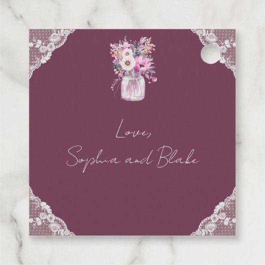 Modern Abstract strand gepersonaliseerde bruiloft Bedankjes Labels (Achterkant)