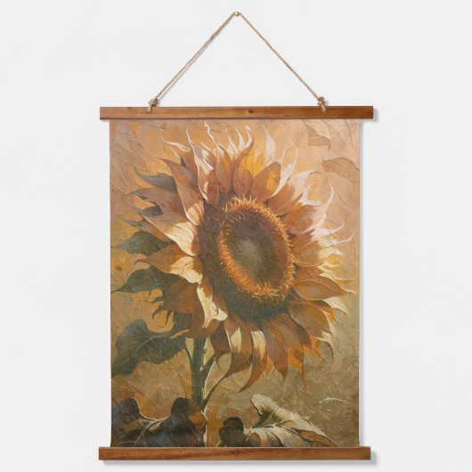 Modern Abstract Sunflower Art Hangend Wandkleed (Voorkant)