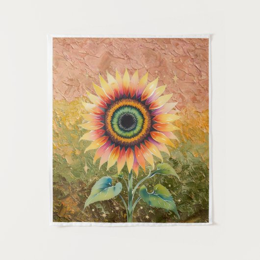 Modern Abstract Sunflower Art Wandkleed (Voorkant)