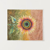 Modern Abstract Sunflower Art Wandkleed (Voorkant (horizontaal))