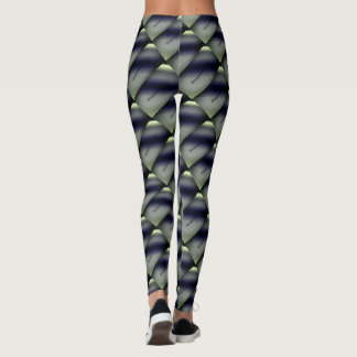 MODERN abstract tekenen in lichtgeel grijs zwart Leggings