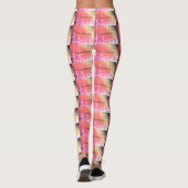 MODERN abstract tekenen in wit lichtrood Leggings (Achterkant)