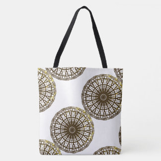 MODERN abstract tekenen in zwart-wit-goud Draagtas