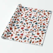 Modern Abstract Terrazzo Marble Pattern Cadeaupapier (Uitgerold)