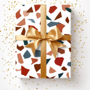 Modern Abstract Terrazzo Marmer Patroon Cadeaupapier