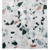 Modern Abstract Terrazzo Patroon Douchegordijn (Voorkant)